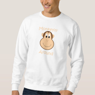 Le sweatshirt des hommes mignons de chimpanzé