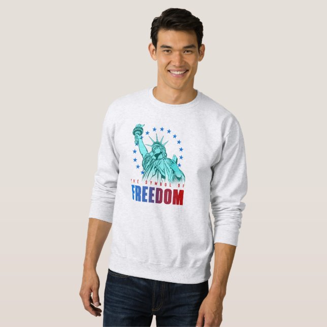 Le symbole de la liberté | Sweatshirt masculin (Devant entier)