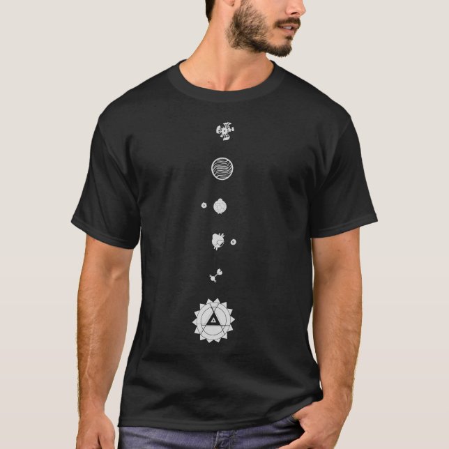 Le Système Solaire Des Sauvages Extérieurs T-Shirt (Devant)