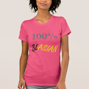 Le T-shirt 100% de base des femmes de Blasian