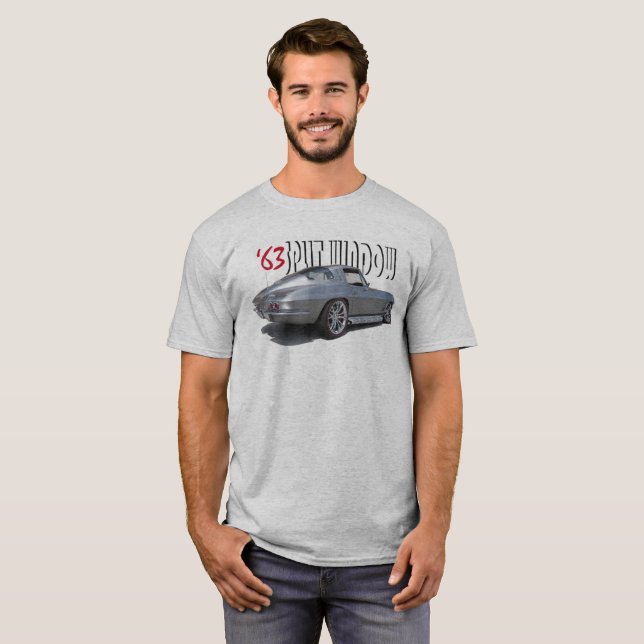 Le T-shirt 1963 "dédoublez fenêtre" de Corvette (Devant entier)