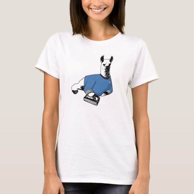 Le T-shirt 2015 de base des femmes de lama de (Devant)