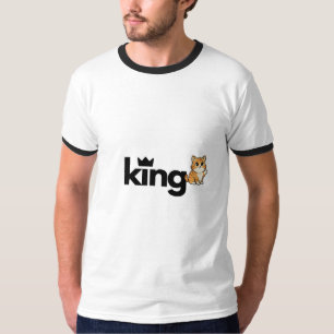 Le t-shirt à motif de roi et d'amateur de chats