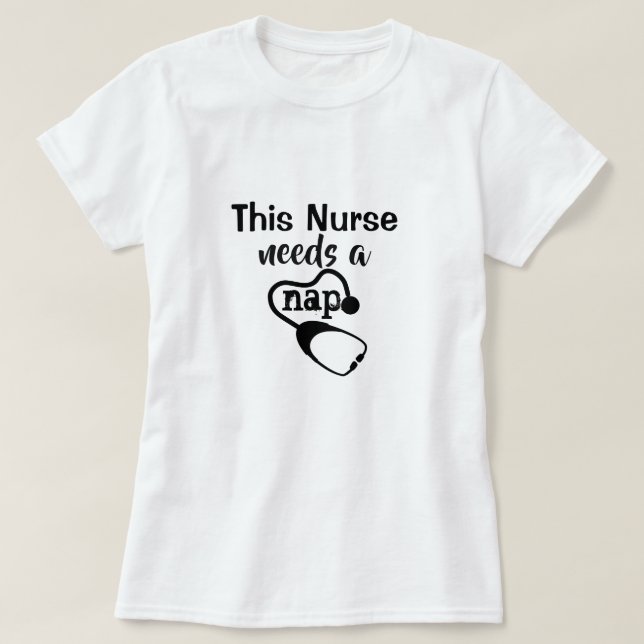 Le T-shirt blanc d'infirmière des femmes drôles de (Design devant)