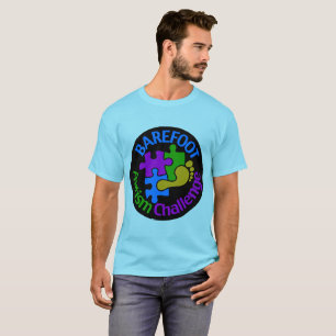 Le T-shirt de base d'autisme des hommes aux pieds