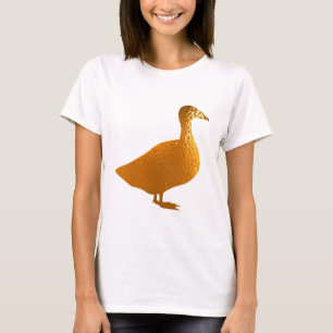 Le T-shirt de base des femmes d'or d'oies