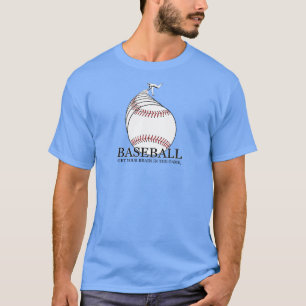 Le T-shirt de base des hommes, bleu de la Caroline