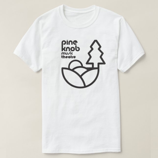 Le T-shirt de base des hommes de bouton de pin (Design devant)