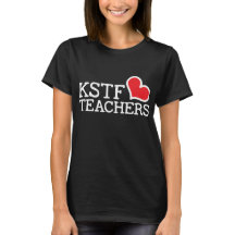Le T-shirt de base noir des femmes - coeur de KSTF