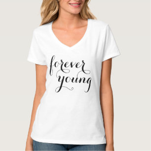 Le T-shirt de calligraphie des jeunes femmes