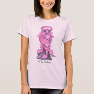 Le T-shirt de caniche de cancer du sein de Pinker