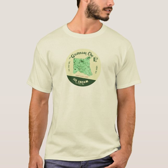 Le T-shirt de crème glacée de vache à Guernesey : (Devant)