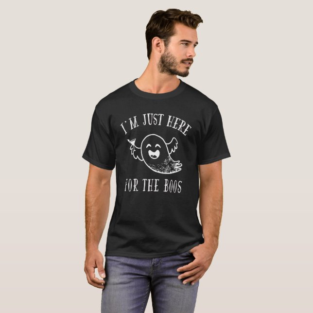 Le T-shirt de Halloween où je suis juste ici pour (Devant entier)