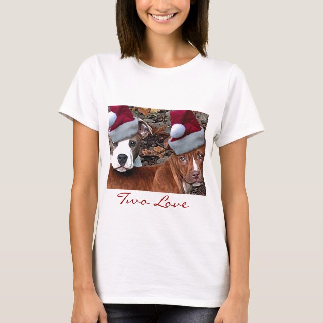 Le T-shirt de la femme d'amour de Pitbulls deux de (Devant)