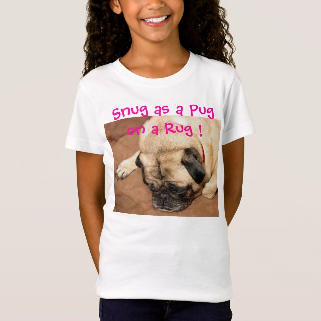 Le T-shirt de la fille avec Ernie le carlin (Devant)