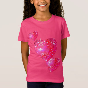 Le T-shirt de la fille de coeur de Valentine