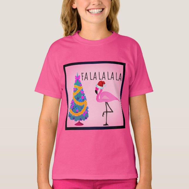 Le T-shirt de la fille de Flamant rose de (Devant)