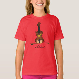 Le T-shirt de la fille de la chatte de violon ViOW