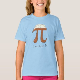 Le T-shirt de la fille des maths pi du chocolat pi