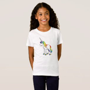 Le T-shirt de la fille rose de licorne