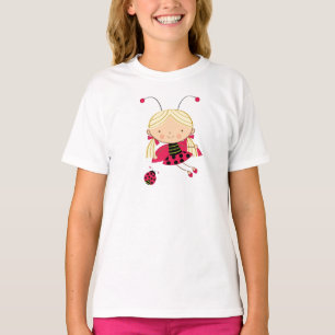Le T-shirt de la petite de coccinelle fille