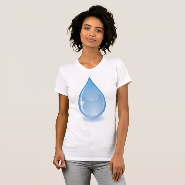 Le T-shirt de l'eau des femmes de scintillement de (Devant entier)