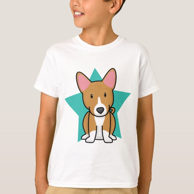 Le T-shirt de l'enfant de Basenji d'étoile de (Devant)