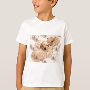 Le T-shirt de l'enfant de chiot de golden