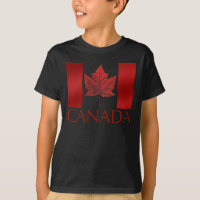 Le T-shirt de l'enfant de feuille d'érable de