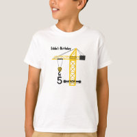 Le T-shirt de l'enfant de grue de construction