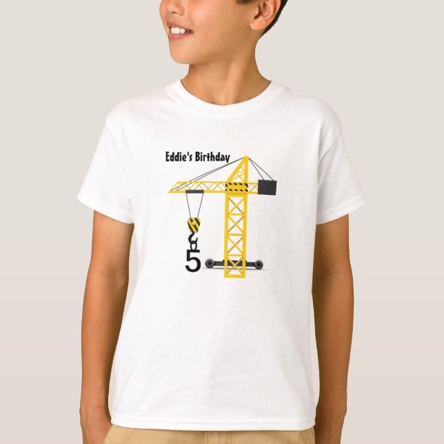 Le T-shirt de l'enfant de grue de construction (Devant)