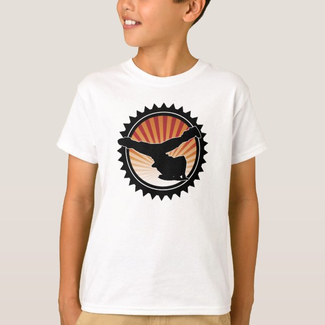 Le T-shirt de l'enfant de moulin à vent de BBOY (Devant)