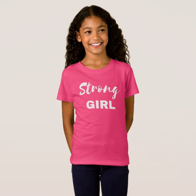 Le T-shirt de l'enfant fort de fille (copie (Devant entier)