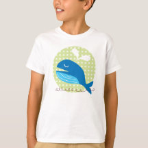 Le T-shirt de l'enfant heureux de baleine