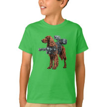 Le T-shirt de l'enfant Robot Setter irlandais