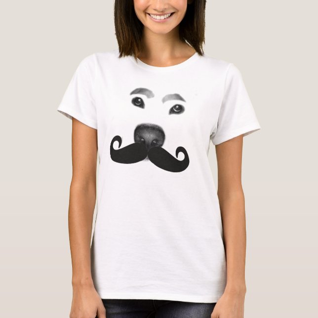 Le T-shirt de "moustache de chien" de MDD (Devant)