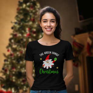 Le T-shirt de Noël de la famille verte