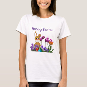 Le T-shirt de Pâques aux fleurs tulipes