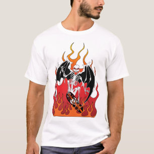 Le T-shirt de patin des hommes à ailes "de la