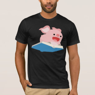 Le T-shirt de porc de livre et de bande dessinée