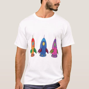 Le T-shirt de trois hommes de Rocket