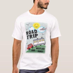 Le T-shirt de voyage par la route des hommes faits