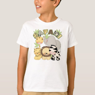 le T-shirt des enfants mignons avec des animaux de