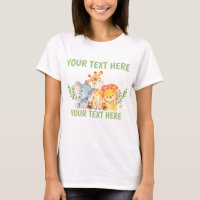 Le T-shirt des femmes animales de zoo de jungle de