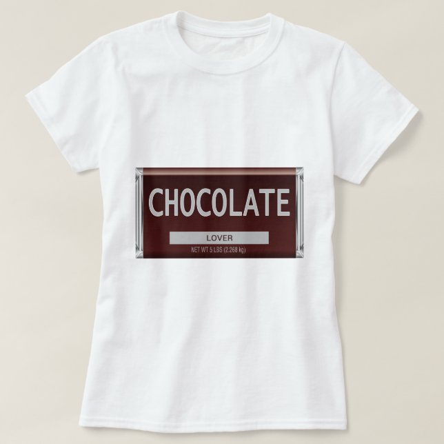 Le T-shirt des femmes d'amant de chocolat (Design devant)