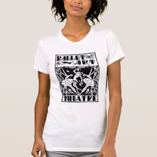 Le T-shirt des femmes de "ART de BALLET" de noir