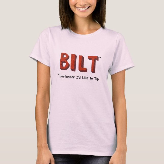 Le T-shirt des femmes de barman de BILT (Devant)