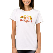 Le T-shirt des femmes de bon thanksgiving