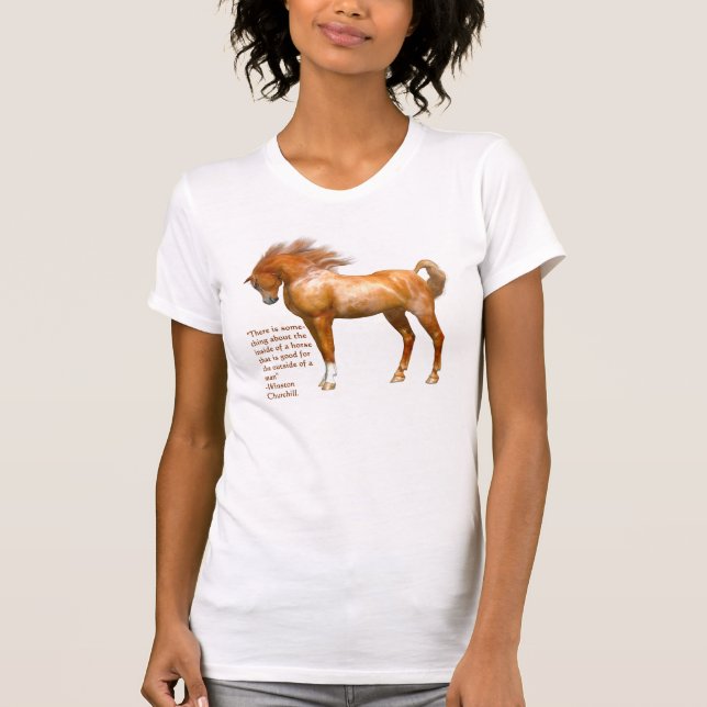 Le T-shirt des femmes de citation de cheval de (Devant)