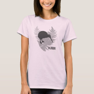 Le T-shirt des femmes de kiwi de fougère argentée